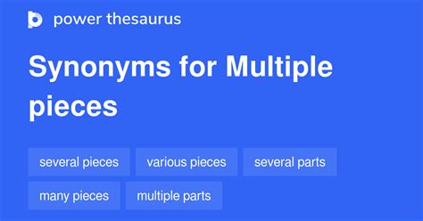 piece synonym|PIECES Synonyms: 219 Similar and Opposite Words .